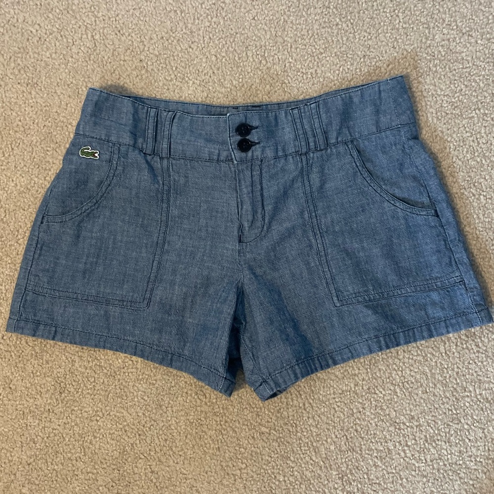 Lacoste Chambray Shorts Size 38